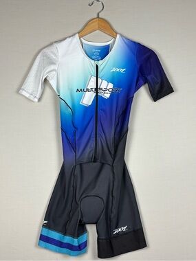 Zoot Multisport Performance Tri Suit Medium Full Zip Aero Race Kit